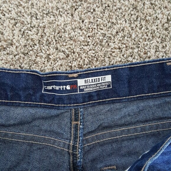 Carhartt FR Jeans Flame Resistant Signature Denim Relaxed Fit W32 L34 FRB100 - Picture 7 of 12